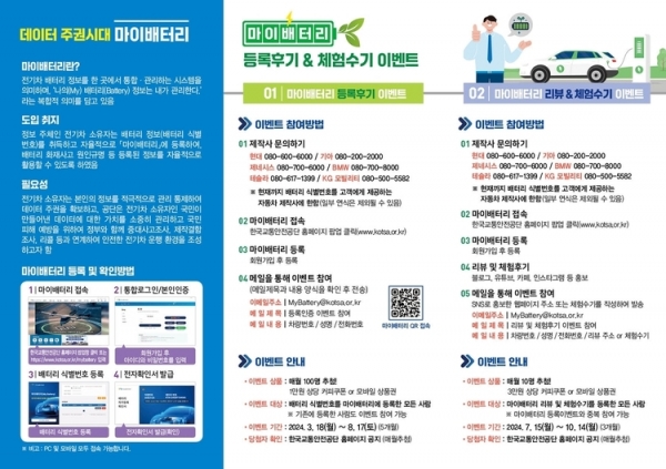 마이배터리 서비스 안내문/사진=한국교통안전공단