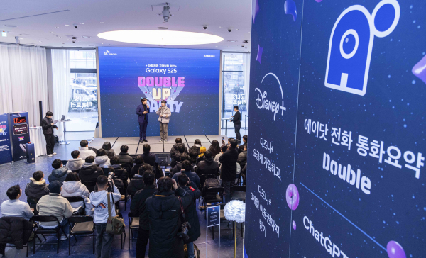 서울 마포구 홍대 T팩토리에서 진행된 'SK텔레콤 갤럭시 S25 더블업 파티 행사 모습./사진=SK텔레콤