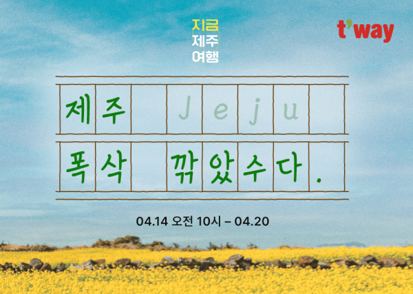 티웨이항공이 진행하는 제주 왕복 항공권 할인 이벤트 '폭삭 깎았수다' 홍보물./티웨이항공