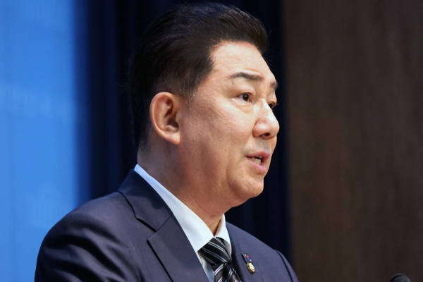 더불어민주당 김병기 의원이 지난 6월 5일 서울 여의도 국회 소통관에서 원내대표 출마를 선언하고 있다. /사진=김병기 의원실