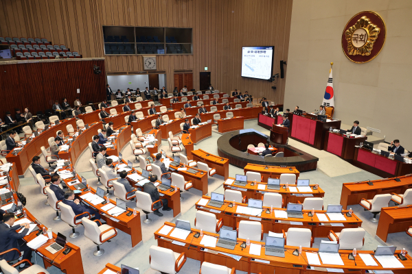 30일 국회에서 예산결산특별위원회 전체회의가 열리고 있다. /사진=연합뉴스