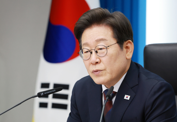 이재명 대통령이 3일 서울 용산 대통령실 청사에서 열린 2차 수석보좌관회의에서 발언하고 있다. /사진=대통령실통신사진기자단