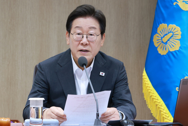이재명 대통령이 8일 서울 용산 대통령실 청사에서 열린 국무회의에서 발언하고 있다. /사진=대통령실통신사진기자단