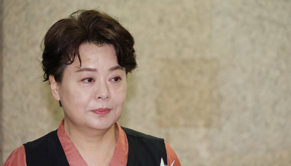 국민의힘 윤희숙 혁신위원장이 지난 17일 서울 여의도 국회 본청으로 들어서고 있다. /사진=연합뉴스