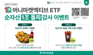 하나자산운용 1Q 머니마켓액티브 ETF,  순자산 1조원 돌파