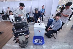 21대 대선 사전투표율 오전 11시 7%…동시간대 역대 최고치