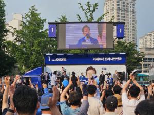[유세 현장] 이재명, ‘강남 3구’ 집중 공략…“9회말 공 한 개에 승부 걸겠다”